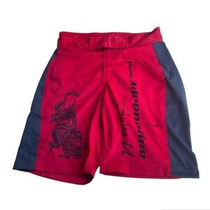 Wings Custom Designs Suits U Red Fight Gear Shorts US S